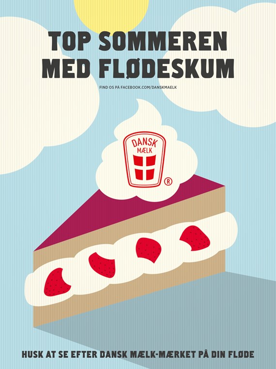 Dansk Mælk plakat "Lagkage"